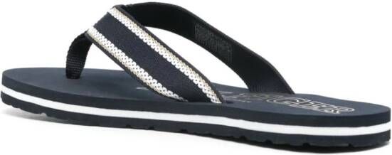 Tommy Hilfiger Teenslippers met logo jacquard Blauw