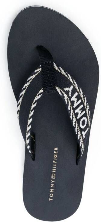 Tommy Hilfiger Teenslippers met logo jacquard Blauw