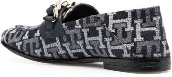 Tommy Hilfiger Loafers met logo-jacquard Blauw