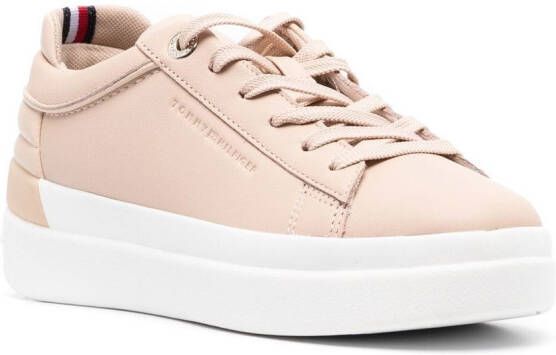 Tommy Hilfiger Sneakers met plateauzool Beige