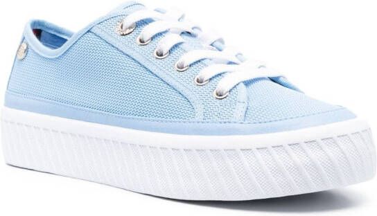 Tommy Hilfiger Sneakers met plateauzool Blauw