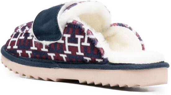 Tommy Hilfiger Slippers met logoplakkaat Rood