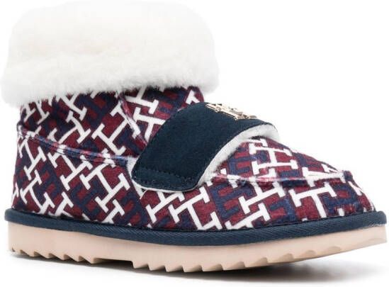 Tommy Hilfiger Slippers met monogram Rood