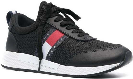 Tommy Jeans Flexi leren sneakers Zwart