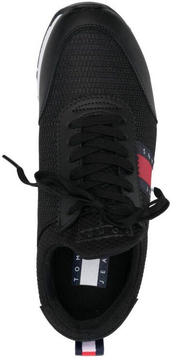 Tommy Jeans Flexi leren sneakers Zwart