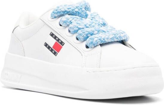 Tommy Jeans Sneakers met logoprint Wit