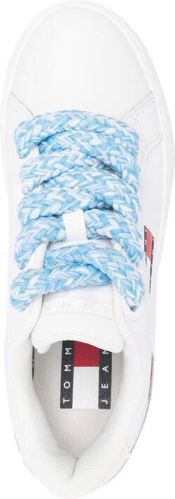 Tommy Jeans Sneakers met logoprint Wit