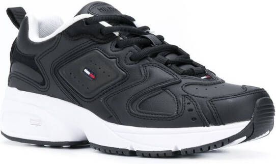 Tommy Jeans Sneakers met chunky zool Zwart