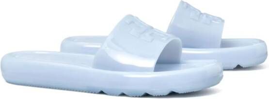 Tory Burch Bubble jelly slippers Blauw - Schoenen.nl