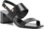 Tory Burch Double T 50 mm leren sandalen Zwart - Thumbnail 2