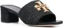 Tory Burch Eleanor 60mm raffia mules Zwart - Thumbnail 2