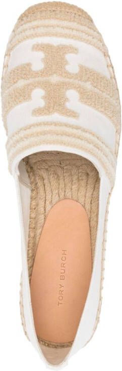 Tory Burch Espadrilles met dubbele T Wit