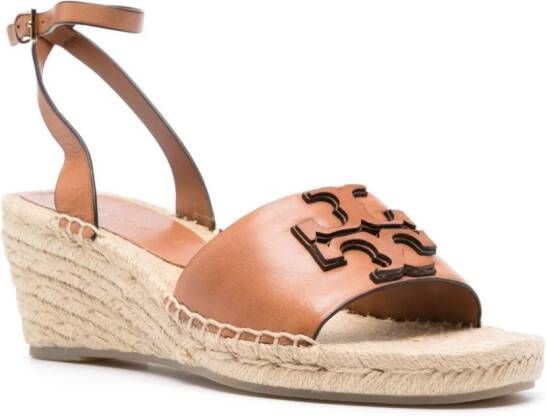 Tory Burch Ines leren espadrilles Bruin