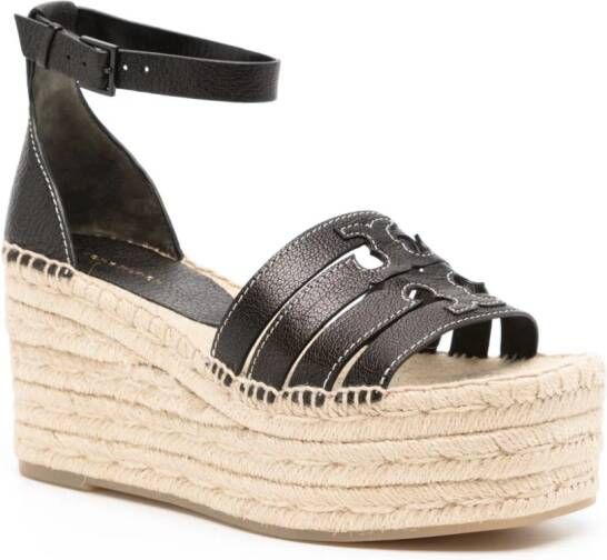 Tory Burch Ines espadrilles met sleehak Zwart