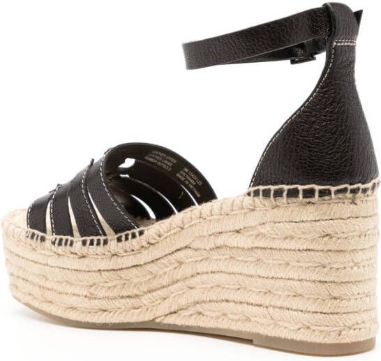 Tory Burch Ines espadrilles met sleehak Zwart