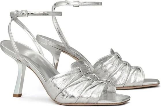 Tory Burch Leren sandalen Zilver