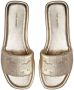 Tory Burch Slippers met dubbele T Goud - Thumbnail 4