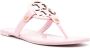 Tory Burch Leren teenslippers Roze - Thumbnail 2