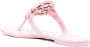 Tory Burch Leren teenslippers Roze - Thumbnail 3