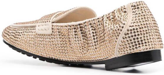 Tory Burch Loafers verfraaid met kristallen Beige