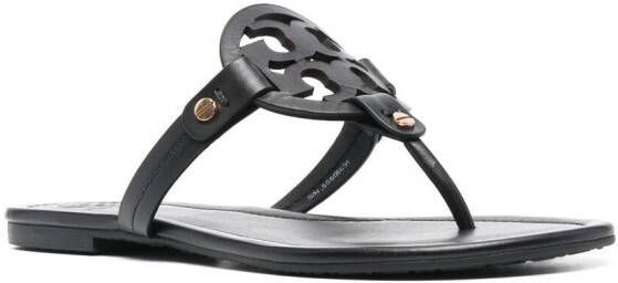 Tory Burch Miller leren sandalen Zwart