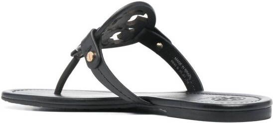 Tory Burch Miller leren sandalen Zwart