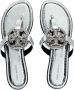 Tory Burch Miller sandalen met logo Zilver - Thumbnail 4