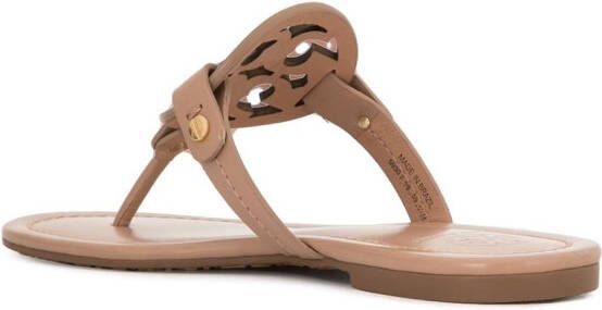 Tory Burch Sandalen met T-medaillon Beige