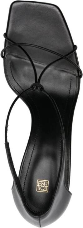 TOTEME Knot 55mm leren sandalen Zwart