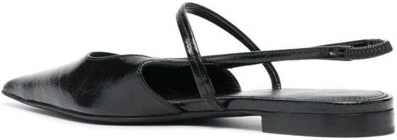 TOTEME The Sharp slingback sandalen Zwart