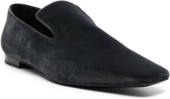 TOTEME The Venetian fluwelen loafers Grijs