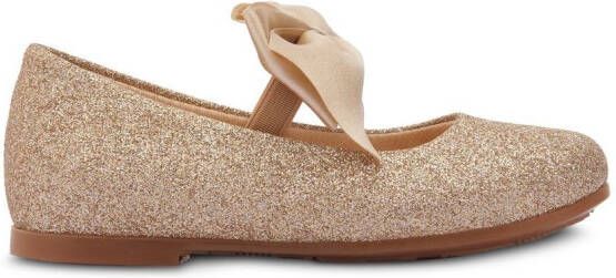 Tulleen Ballerina's met strikdetail Goud