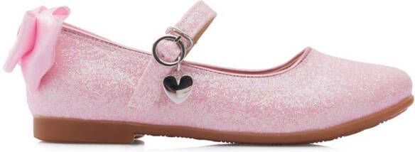 Tulleen Ballerina's met strikdetail Roze