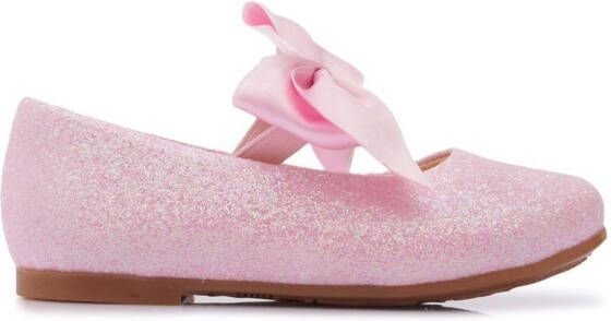 Tulleen Ballerina's met strikdetail Roze