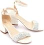 Tulleen Sandalen verfraaid met stras Beige - Thumbnail 3