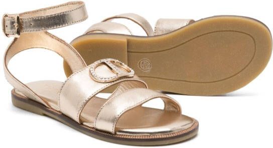 TWINSET Kids Sandalen met bandjes Goud