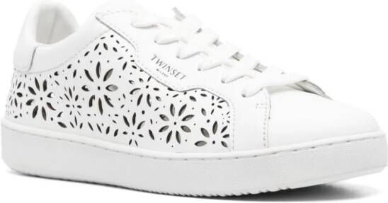 TWINSET Leren sneakers Wit