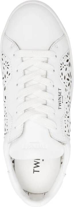 TWINSET Leren sneakers Wit