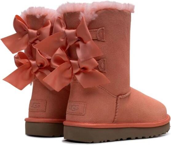 UGG Bailey Bow suède enkellaarzen Roze