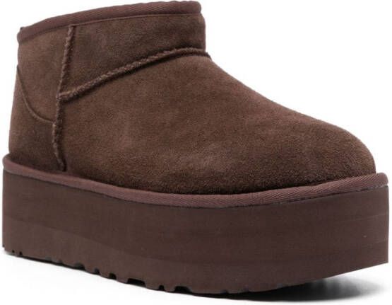 UGG Classic Ultra Mini laarzen met plateauzool Bruin