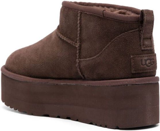 UGG Classic Ultra Mini laarzen met plateauzool Bruin