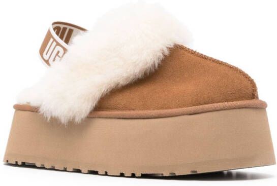 UGG Funkette 60mm suède slingback slippers Bruin