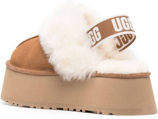 UGG Funkette 60mm suède slingback slippers Bruin