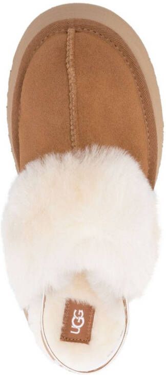 UGG Funkette 60mm suède slingback slippers Bruin