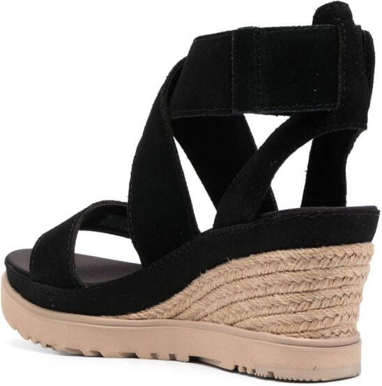 UGG Ileana sandalen met sleehak Zwart