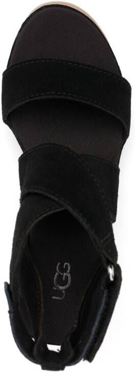 UGG Ileana sandalen met sleehak Zwart