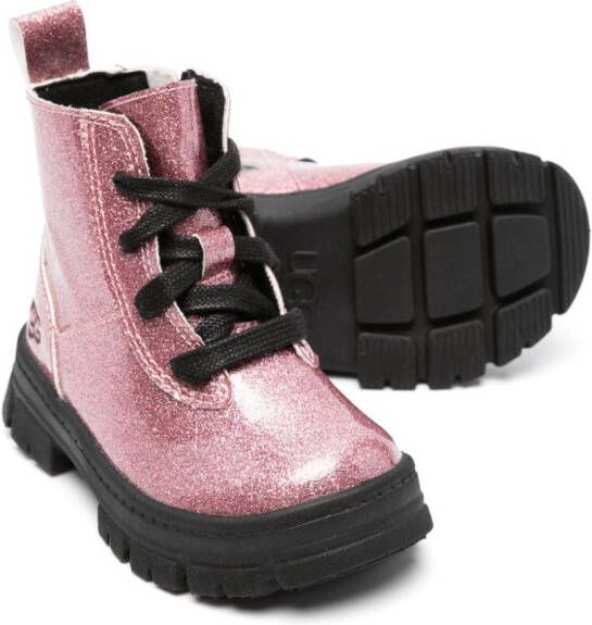 UGG Kids Ashton laarzen met logo-reliëf Roze