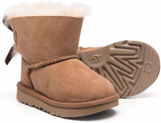 UGG Kids Bailey Bow II enkellaarzen met strik Bruin