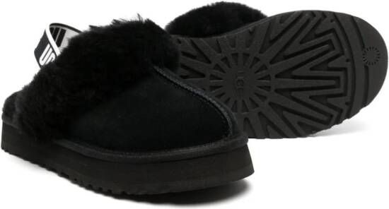 UGG Kids Funkette slingback slippers Zwart