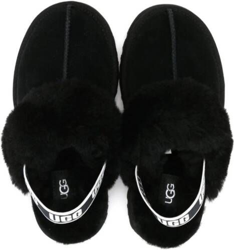 UGG Kids Funkette slingback slippers Zwart